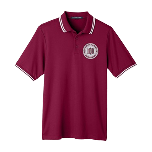 CrownLux Performance® Men's Plaited Tipped Polo